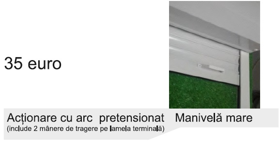 Tabachera cu manivela mare arc pretensionat